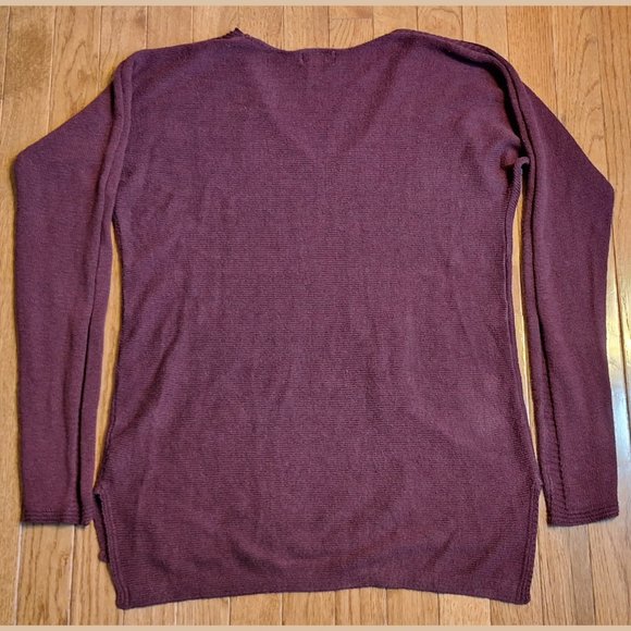 Old Navy Maroon V-Neck Pullover Medium Casual Travel Comfort Hipster Holiday Lux - Picture 2 of 6